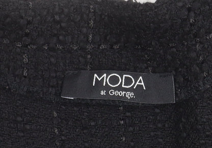 Moda at George Womens Black Bouclé Blazer Jacket Size 12