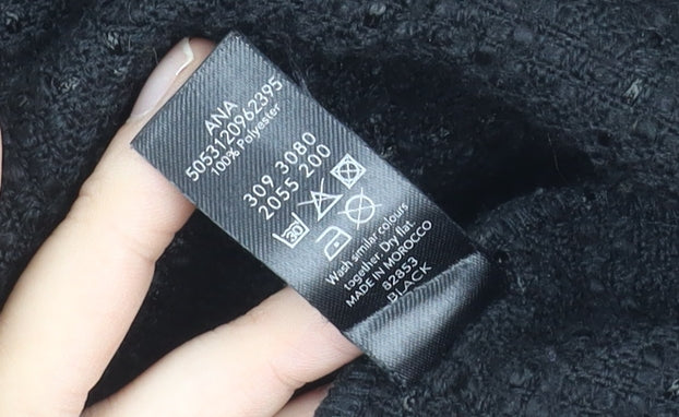 Moda at George Womens Black Bouclé Blazer Jacket Size 12