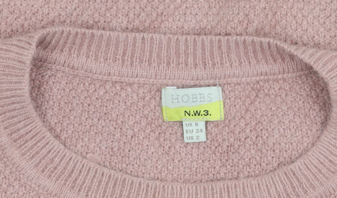 Womens UK Size 6 Hobbs Pink Pullover Jumper