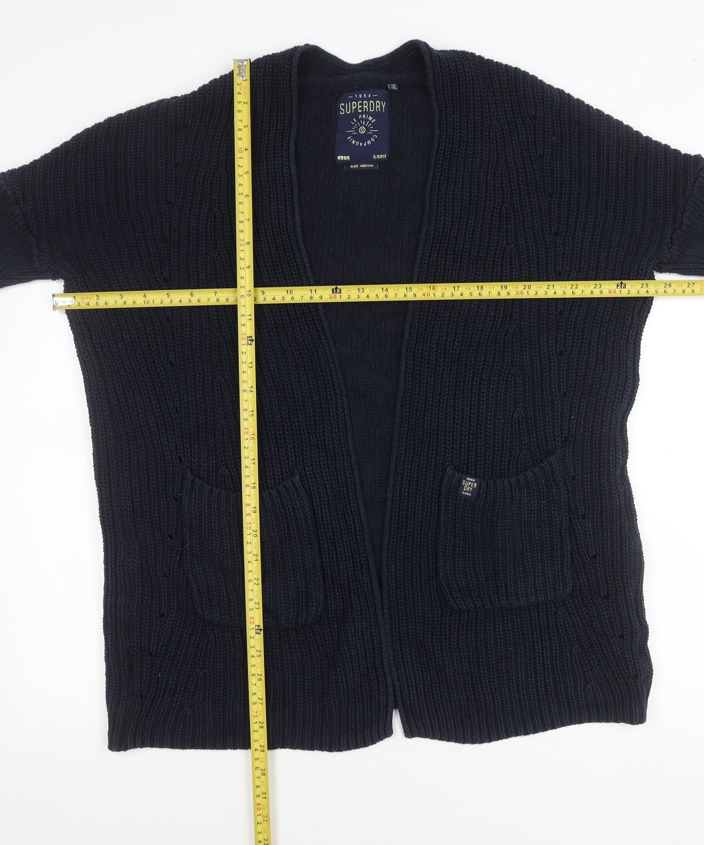 Womens UK Size M Superdry Blue Cardigan Jumper