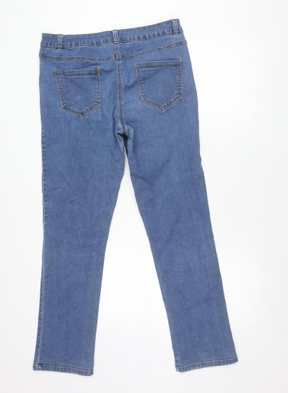 Mango Womens Blue Size 14 Skinny Slim Fit Stretch Denim Jeans