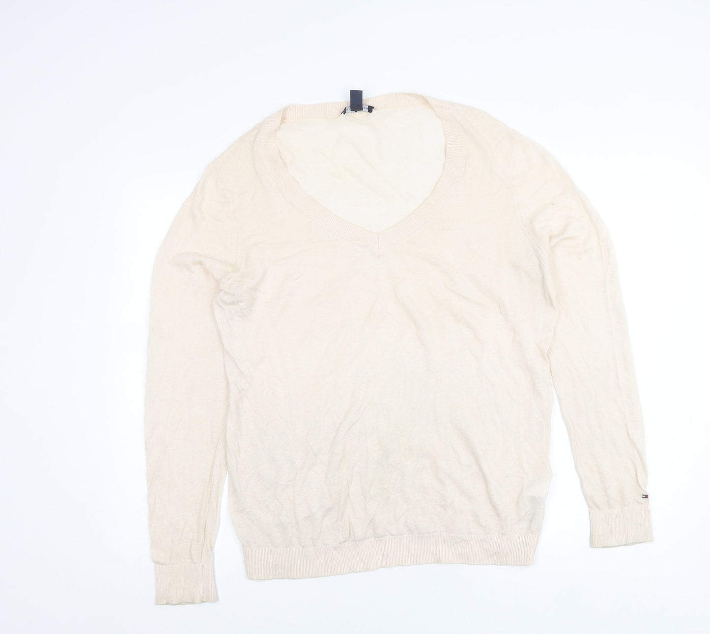 Womens UK Size XL Tommy Hilfiger Beige Pullover Jumper