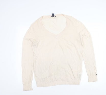 Womens UK Size XL Tommy Hilfiger Beige Pullover Jumper