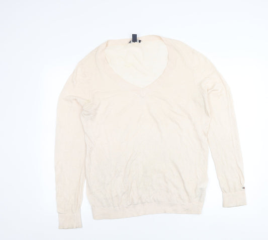 Womens UK Size XL Tommy Hilfiger Beige Pullover Jumper