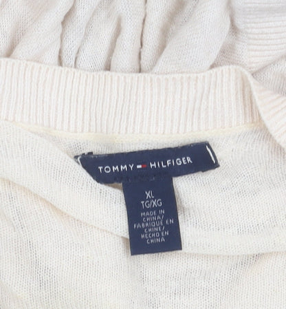Womens UK Size XL Tommy Hilfiger Beige Pullover Jumper