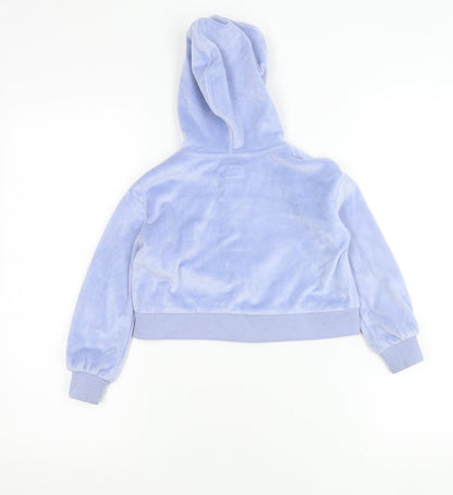 Converse Girls Blue Hooded Velour Zip Jacket 2-3 Years