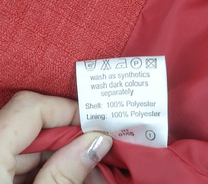 Classics Womens Red Size 12 Tailored Two-Button Suit Jacket