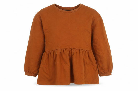 Womens UK Size S Zara Brown Tunic Jumper