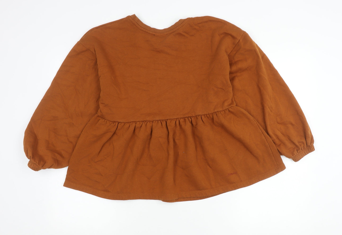 Womens UK Size S Zara Brown Tunic Jumper