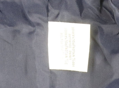 St Michael Womens Blue Size 12 Wool Blend Blazer Jacket Classic Workwear