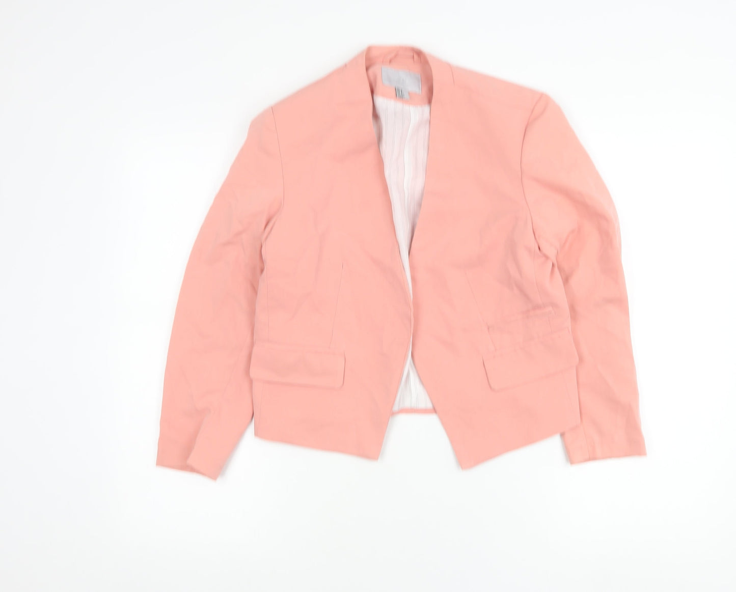 H&M Women's Pink Size 10 Blazer Jacket Single Breasted Workwear