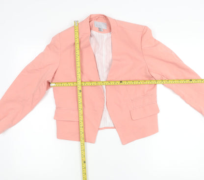 H&M Women's Pink Size 10 Blazer Jacket Single Breasted Workwear