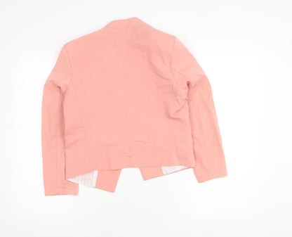H&M Women's Pink Size 10 Blazer Jacket Single Breasted Workwear
