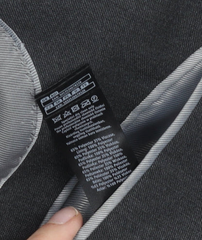 F&F Men’s Grey 38R Blazer Jacket Two-Button Notch Lapel Formal