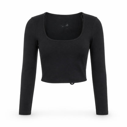 Womens UK Size S Select Black Cropped Wrap Blouse
