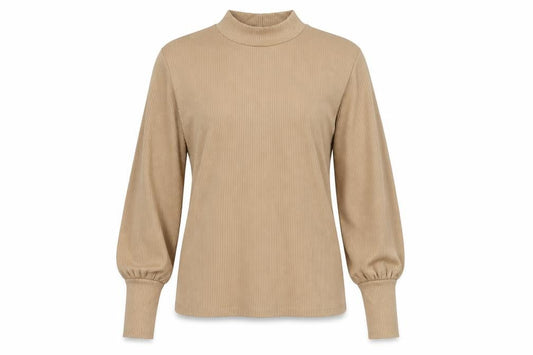 Womens UK Size 8 Stradivarius Beige Basic Blouse