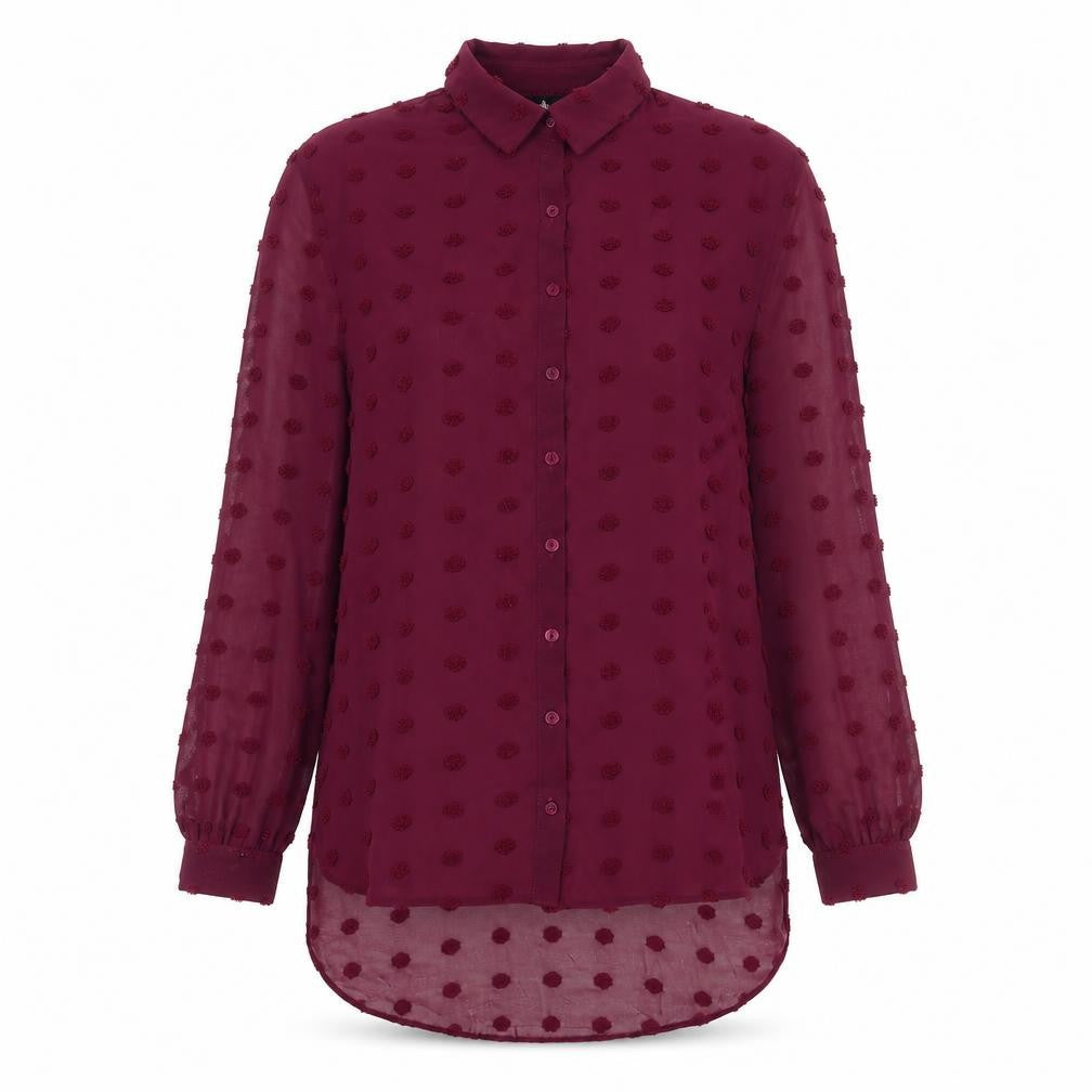 Womens UK Size 14 Wallis Red Blouse Button-Up