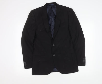 Next Womens Black Suit Jacket Size 10 Regular Tailored Two Button Workwear