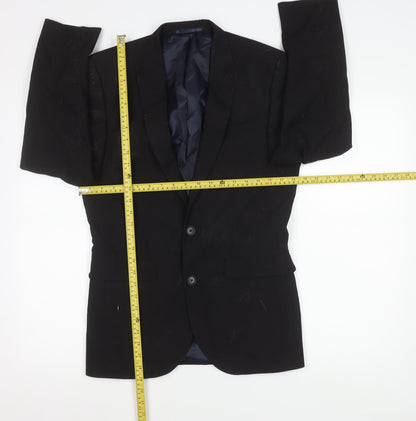 Next Womens Black Suit Jacket Size 10 Regular Tailored Two Button Workwear