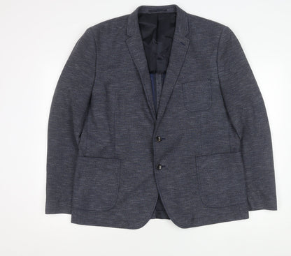 Mens UK Size XL Cedarwood State Regular Blue Suit Jacket