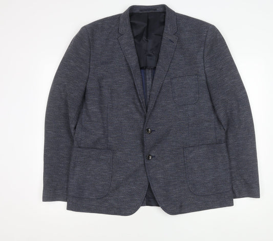 Mens UK Size XL Cedarwood State Regular Blue Suit Jacket