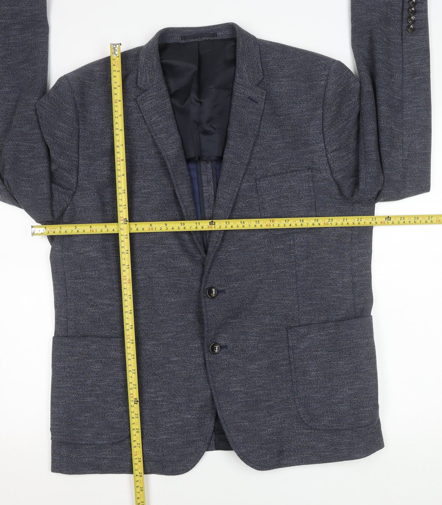 Mens UK Size XL Cedarwood State Regular Blue Suit Jacket