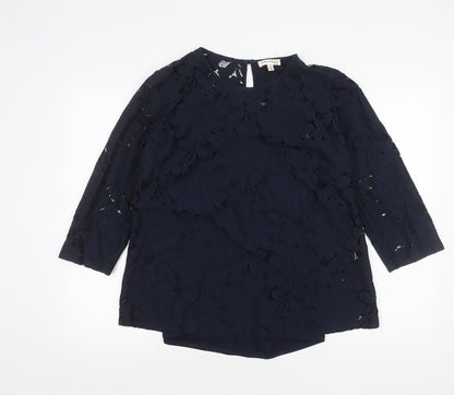 Womens UK Size XL faith and joy Blue Tunic Blouse