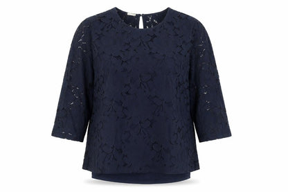 Womens UK Size XL faith and joy Blue Tunic Blouse