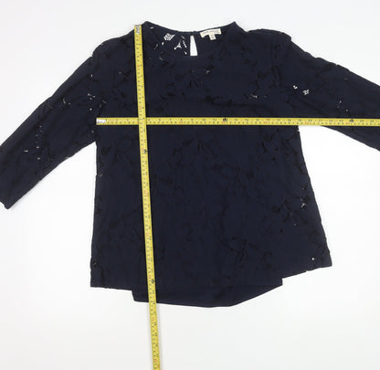 Womens UK Size XL faith and joy Blue Tunic Blouse