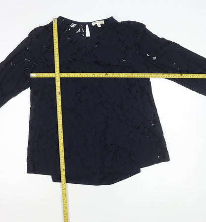 Womens UK Size XL faith and joy Blue Tunic Blouse