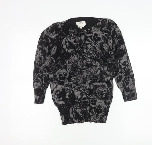 Womens UK Size 6 NEXT Black Tunic Blouse