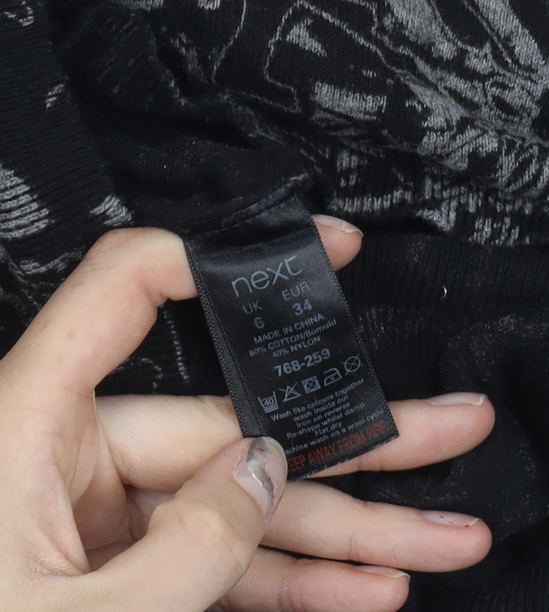 Womens UK Size 6 NEXT Black Tunic Blouse