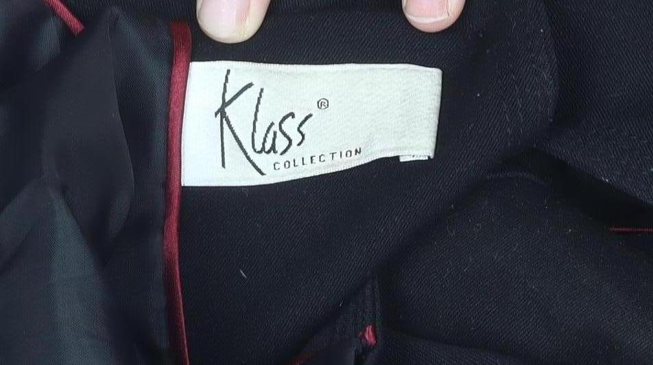 Klass Collection Women’s Black Size 16 Suit Jacket Blazer