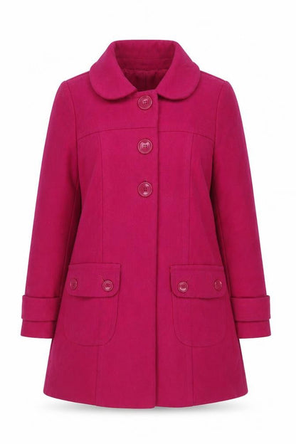 Womens UK Size 10 Warehouse Pink Overcoat