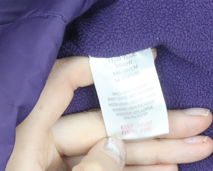 Teens UK Size 11-12 Years Peter Storm Purple Puffer Jacket