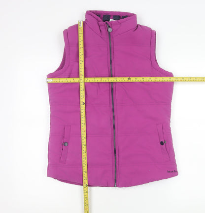 Weird Fish Womens Pink Puffer Waistcoat Size 6 Quilted Sleeveless