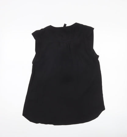 Womens UK Size L VERO MODA Black Tunic Blouse