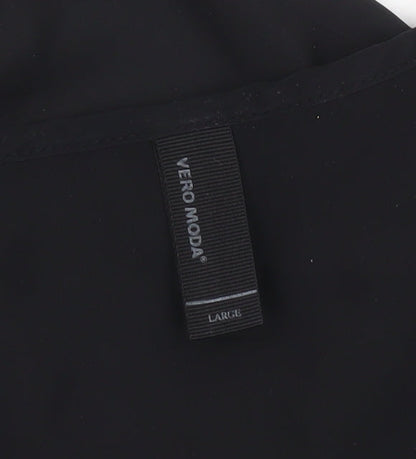 Womens UK Size L VERO MODA Black Tunic Blouse