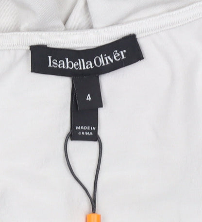 Isabella Oliver Womens Silver Sequin Tunic Tank Top Size 4 Party