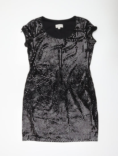 Ronni Nicole Women Black Sequin Sheath Party Dress Size 12