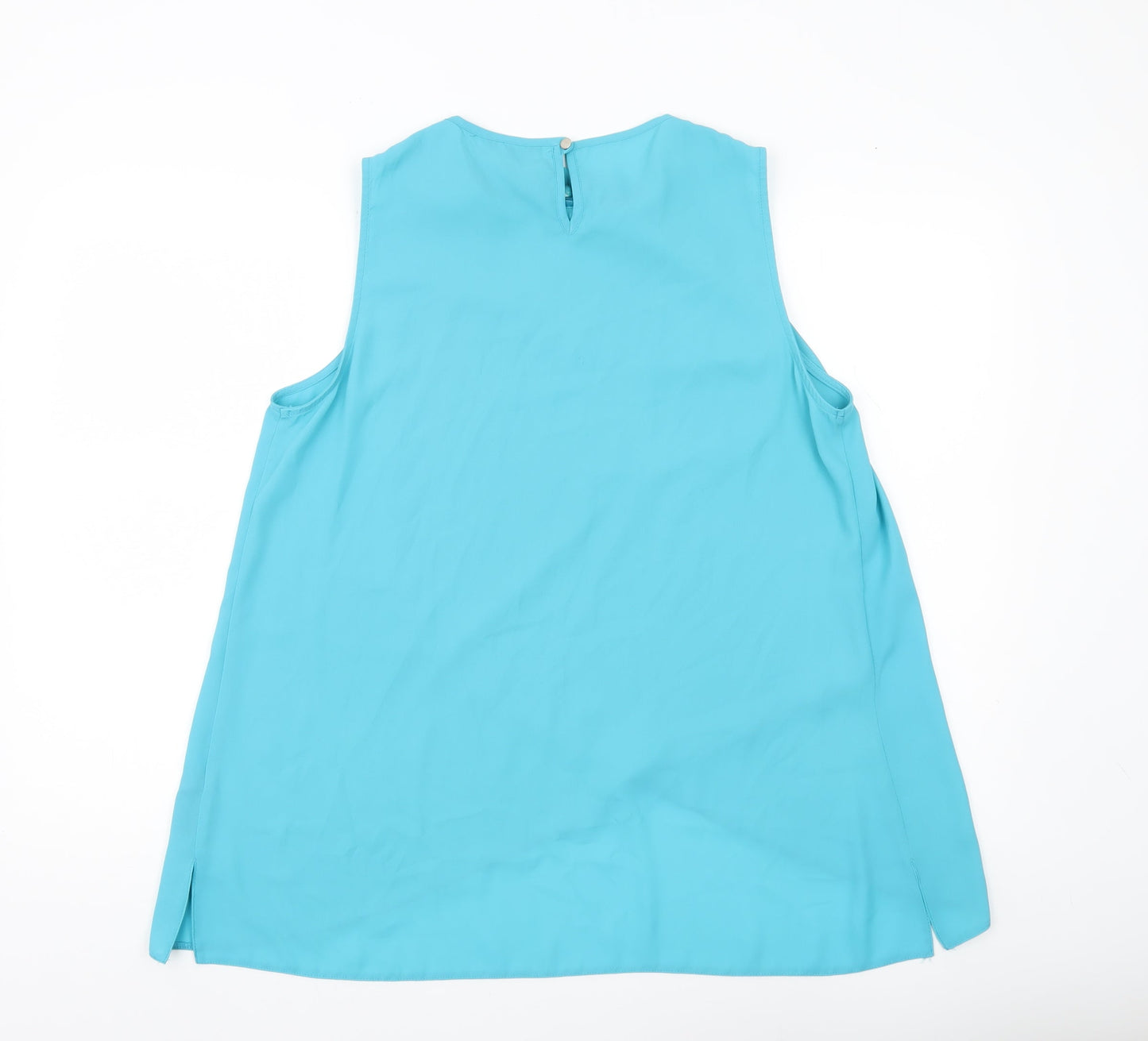Womens UK Size 16 M&Co Blue Tunic Blouse