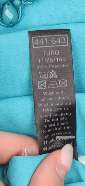 Womens UK Size 16 M&Co Blue Tunic Blouse