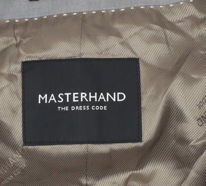 Masterhand Men’s Grey Long Formal Blazer Jacket Size 46L