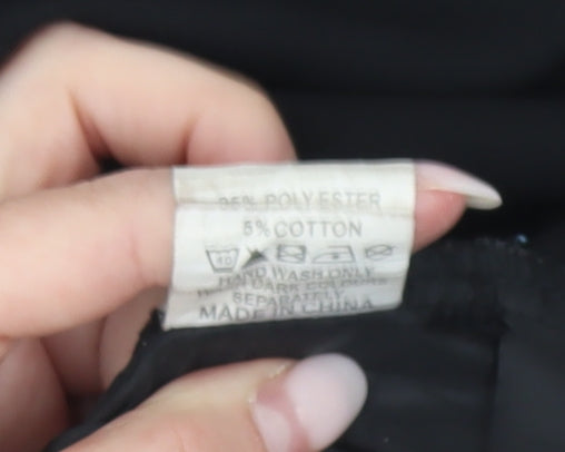 Missguided Women Black Slim Fit Trousers Size 10 with Ankle Zip