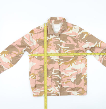 Next Girls Camouflage Military Jacket Pink Beige 12 Years Cotton