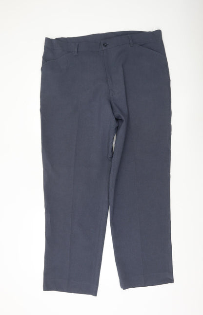 Farah Men's Blue 40W 31L Polyester Dress Pants Trousers