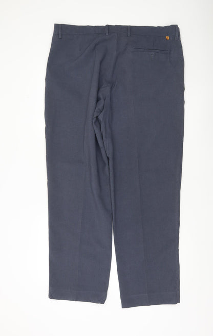 Farah Men's Blue 40W 31L Polyester Dress Pants Trousers