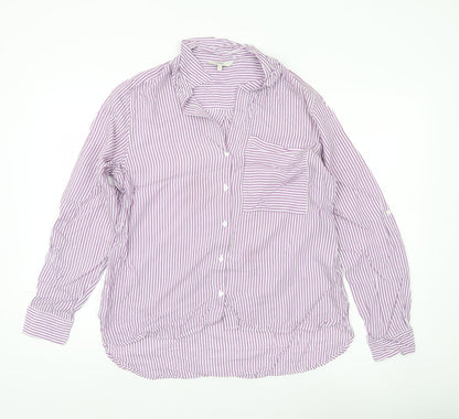 Womens UK Size 12 NEXT Purple Basic Button-Up