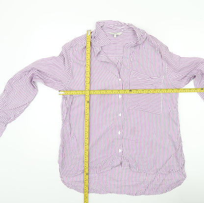 Womens UK Size 12 NEXT Purple Basic Button-Up