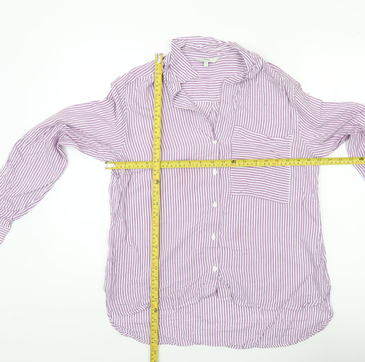 Womens UK Size 12 NEXT Purple Basic Button-Up